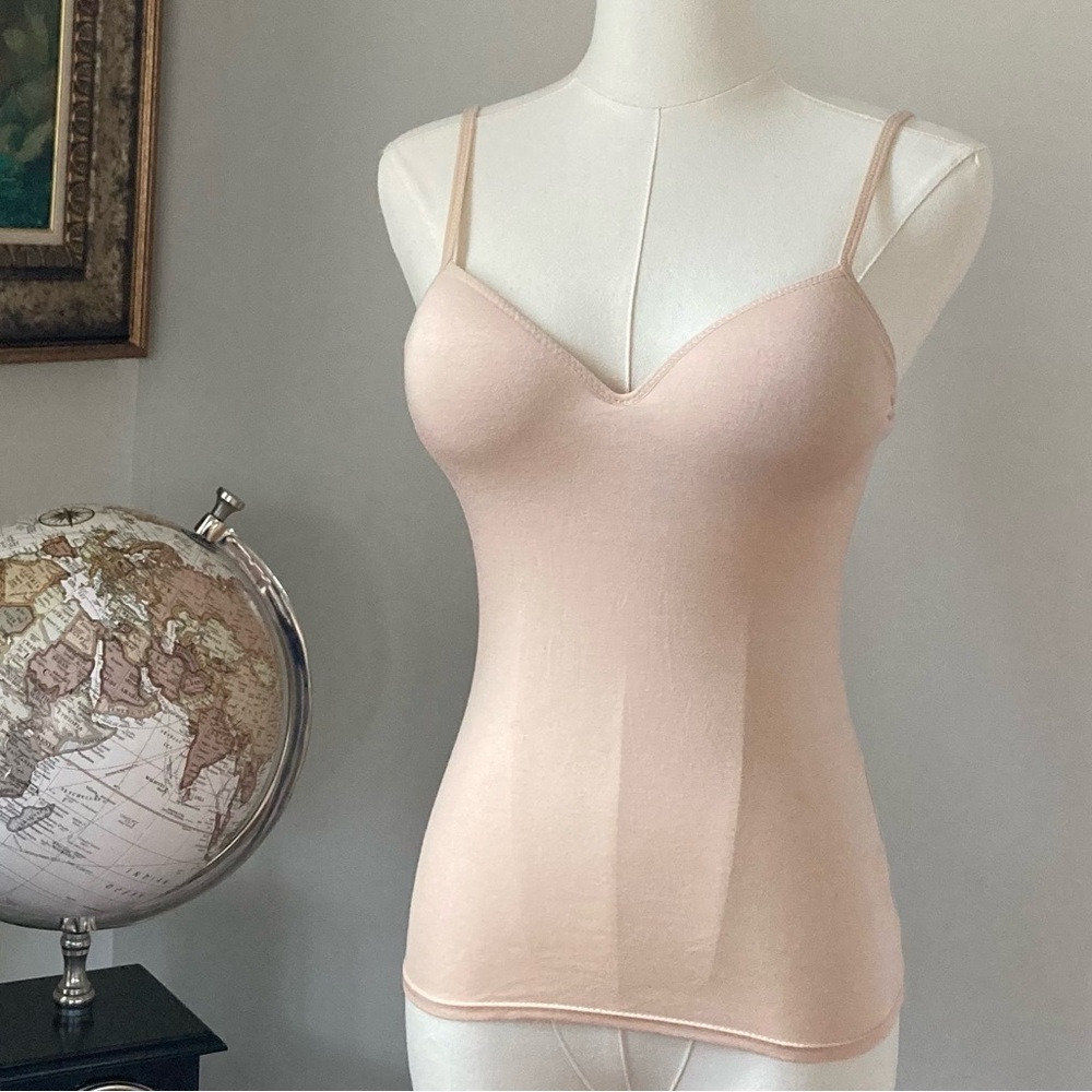 Bra Tank Top Elegant Nude Spaghetti Strap Camisole